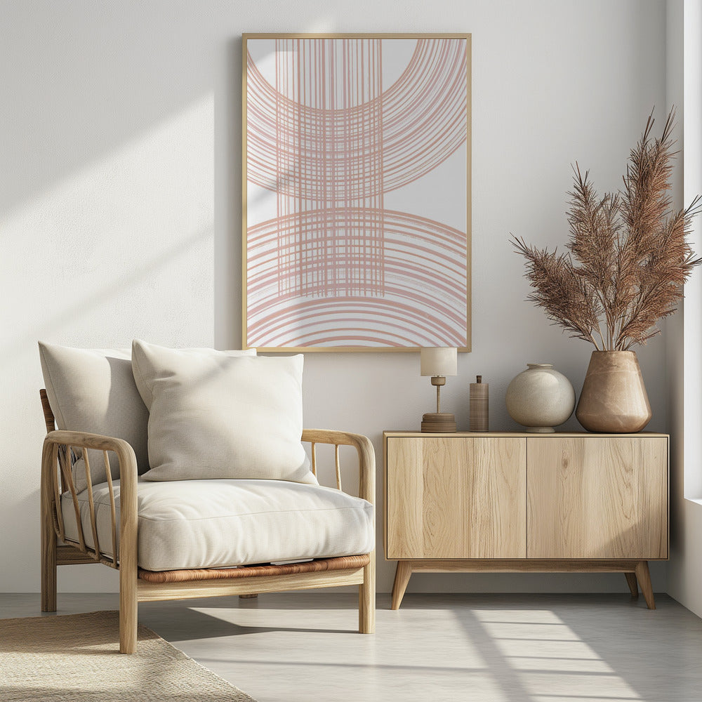 Geometrische Muster mit sich kreuzenden Linien | Poster