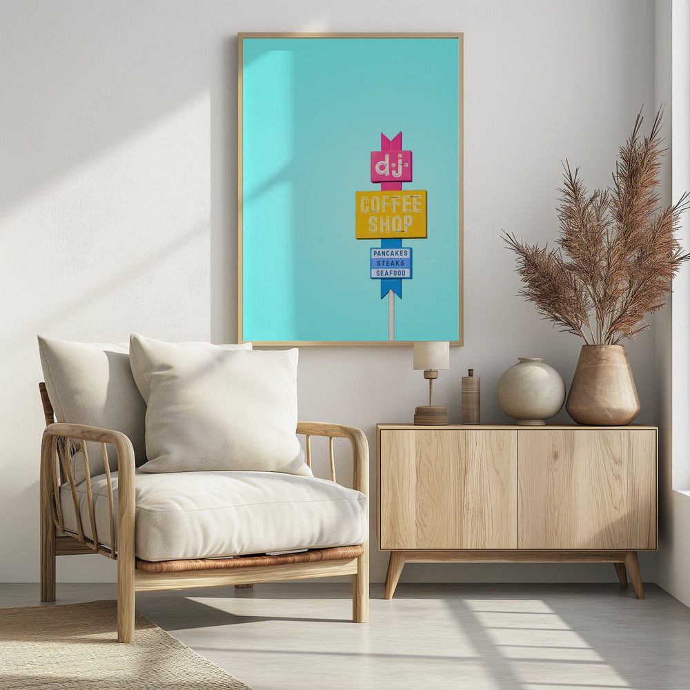 DJ Coffeeshop Schild | Poster