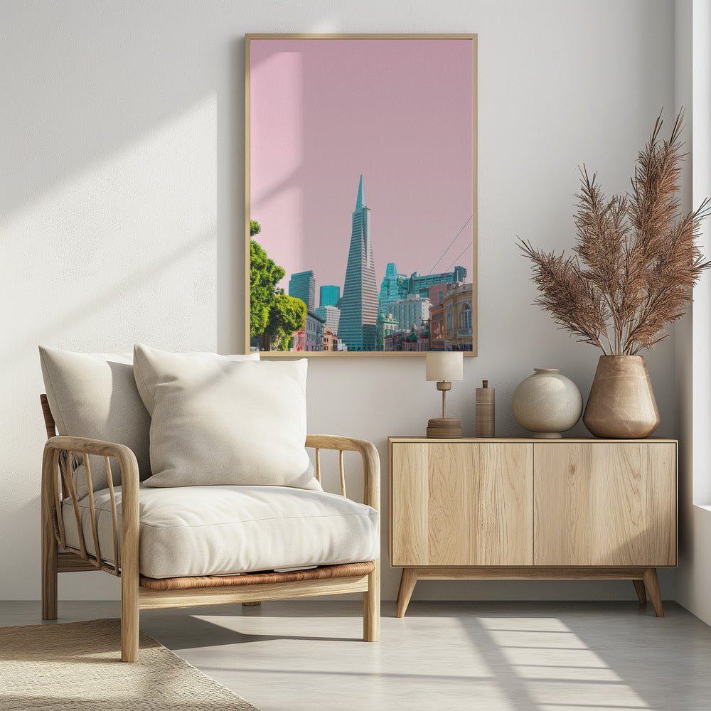 Pyramide in der Stadt | Poster