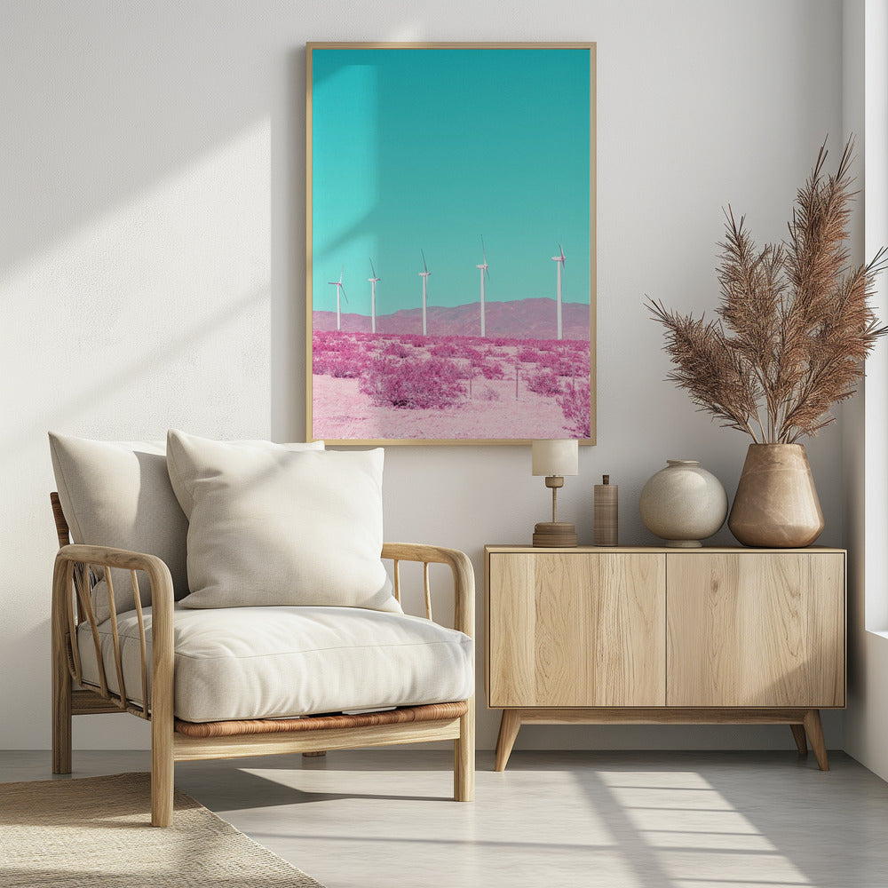 Palm Springs Windmühlen in der Wüste | Poster
