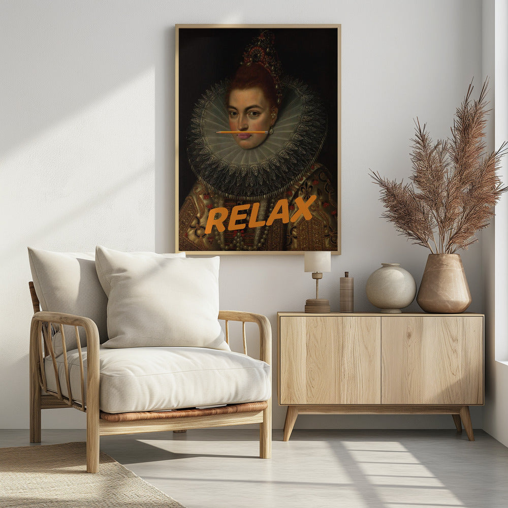 Entspannen Sie sich verändertes Ölgemälde | Poster