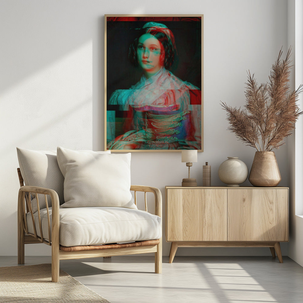 Glitched Portrait einer Frau | Poster