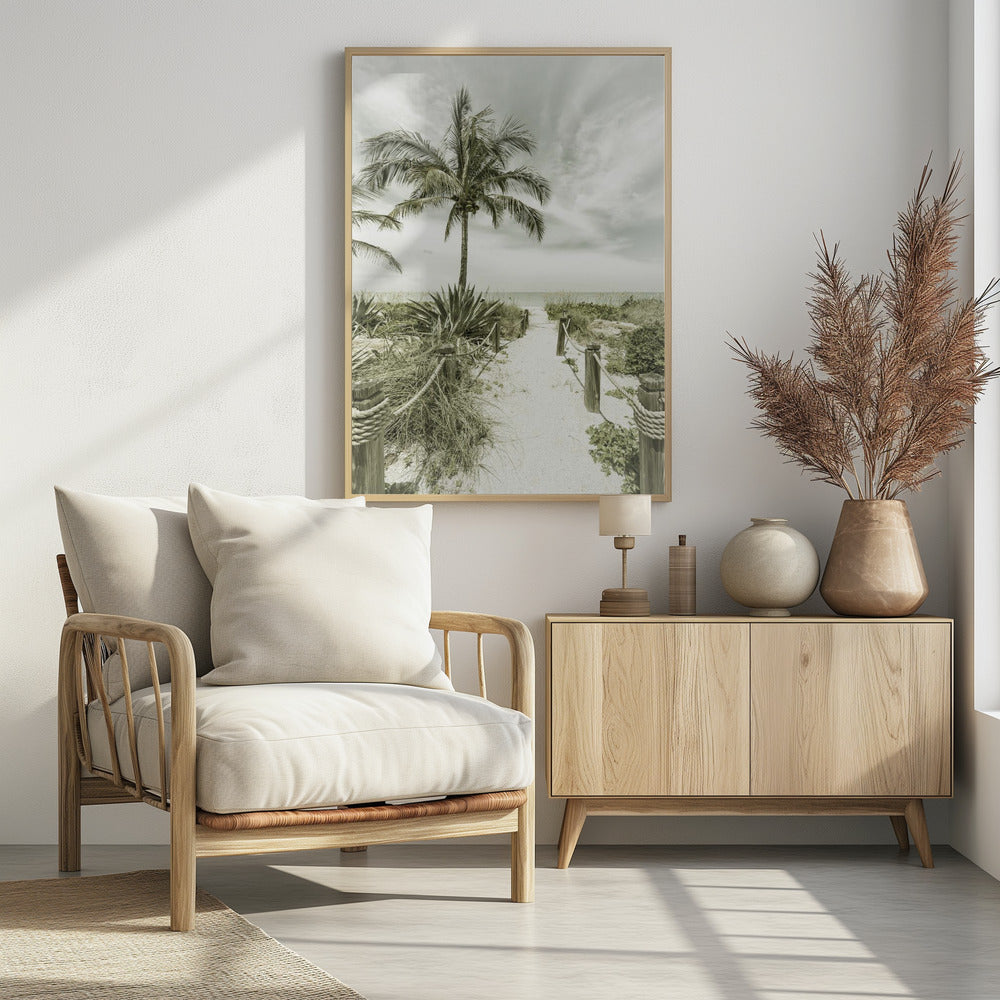 Vintage-Weg zum Strand | Poster