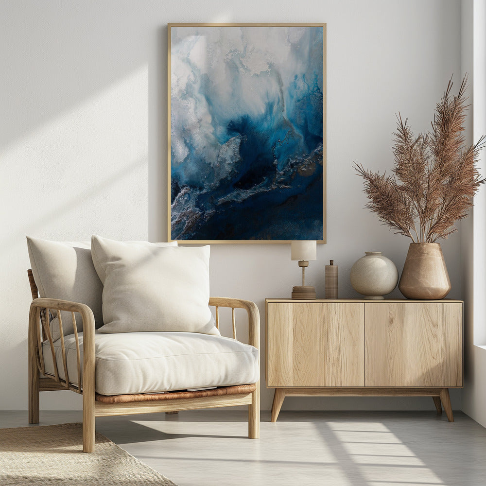 Meereslandschaftsabstraktion – Blaues Wasser | Poster
