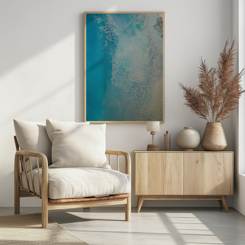 Sanftes Blau – Flaches Wasser | Poster