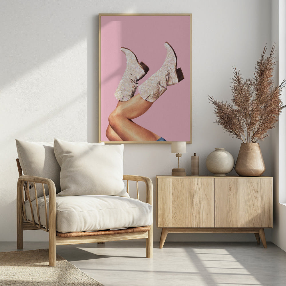 Diese Stiefel - Glitzer Pink II | Poster