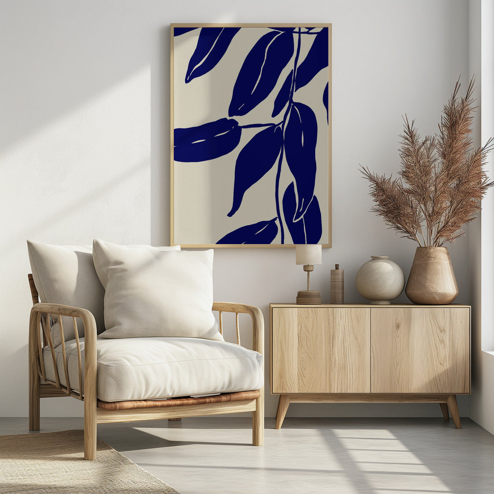 Indigo Blätter Tanz | Poster