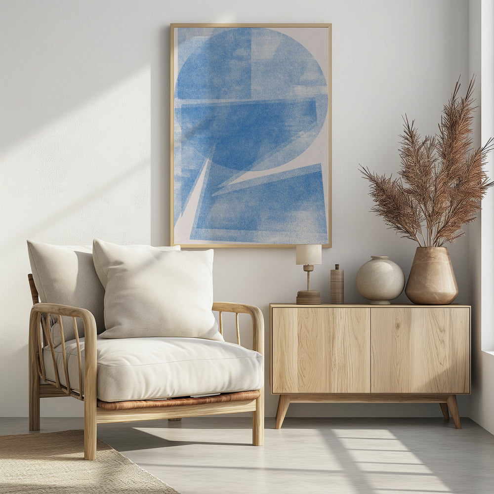 Azurblaue Geometrie | Poster