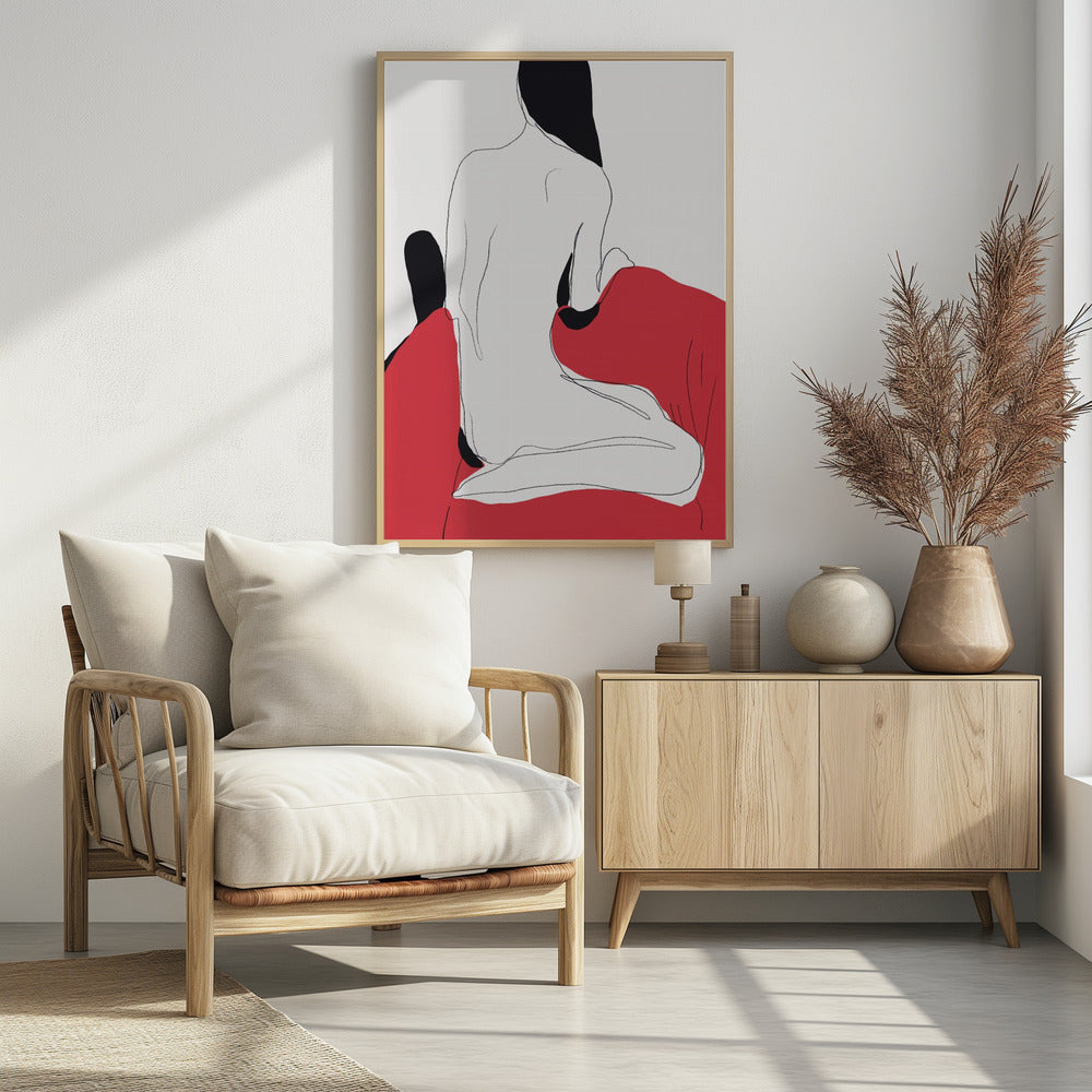 Aktfigur in dynamischer Pose | Poster