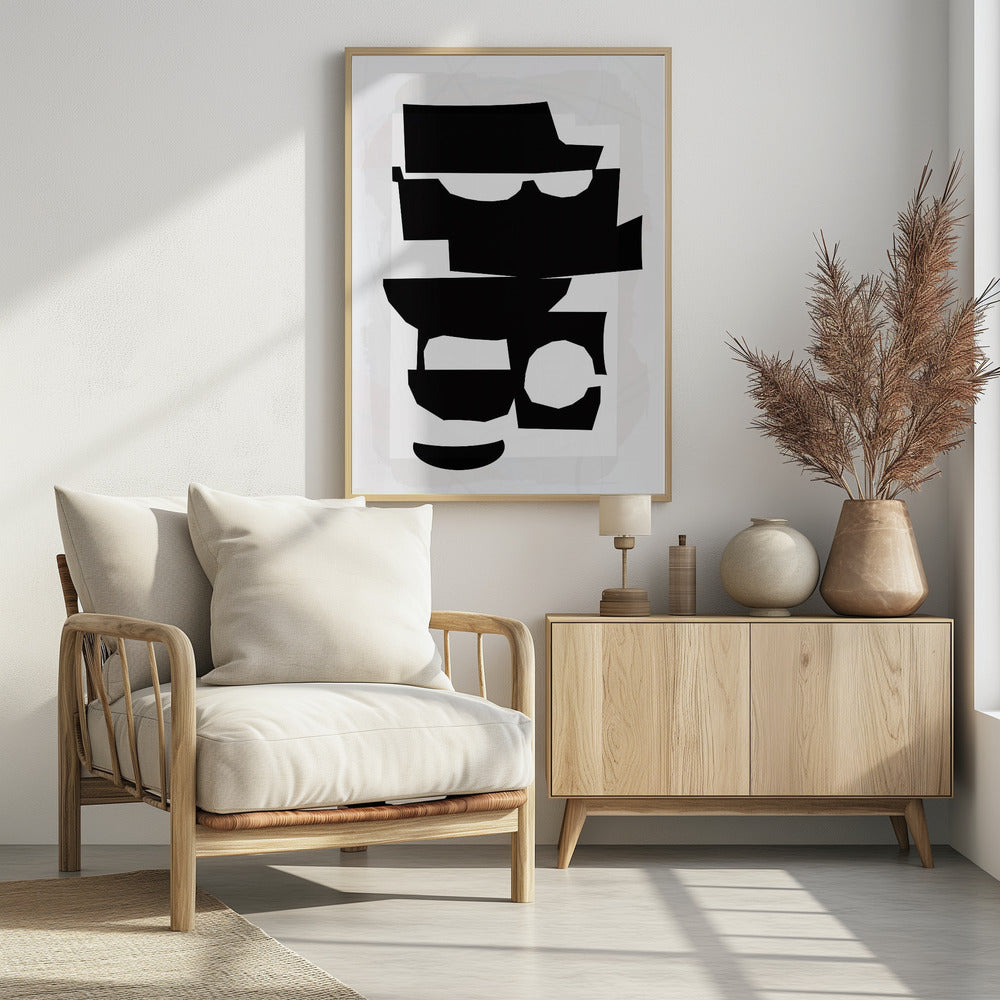 Schwarz-weiße ausgeschnittene Formen 1 | Poster