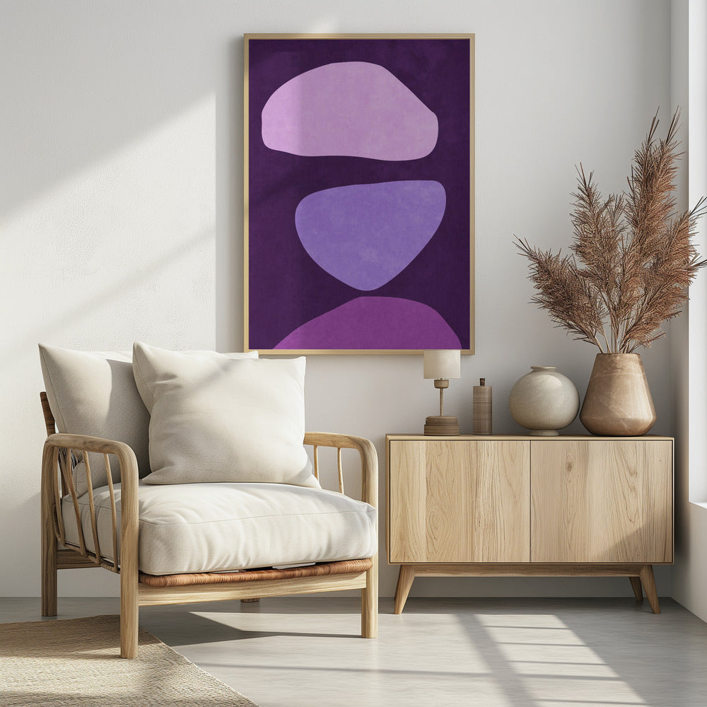 Abstrakte Formen Violett | Poster