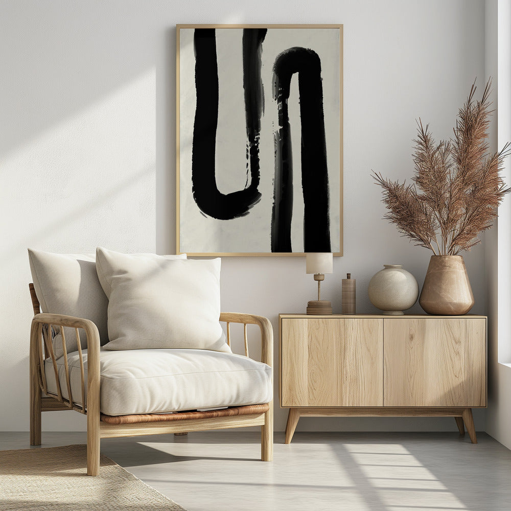 Monochromer Fluss | Poster