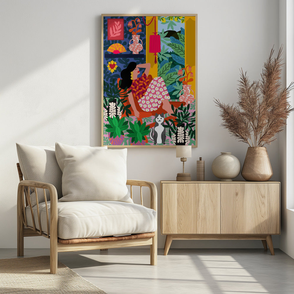 Flower-Power-Frau | Poster