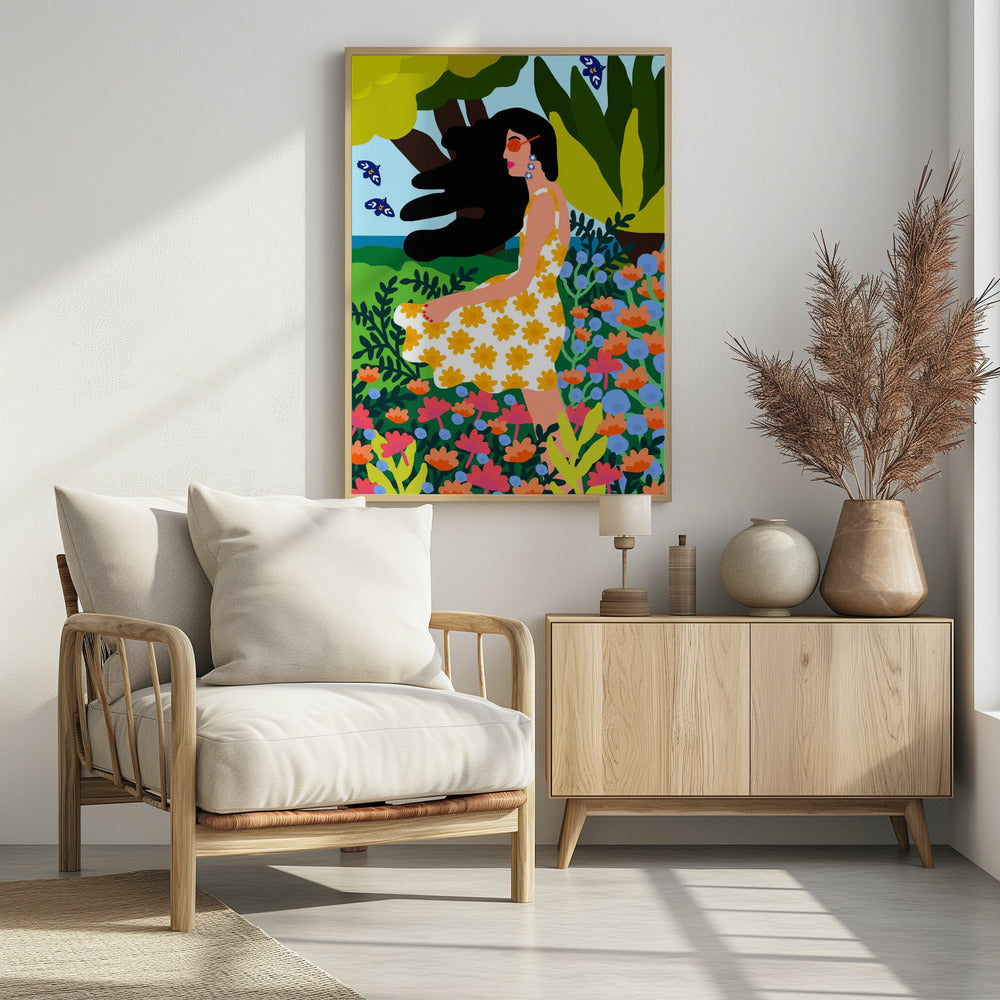 Blumen-Sommermädchen | Poster