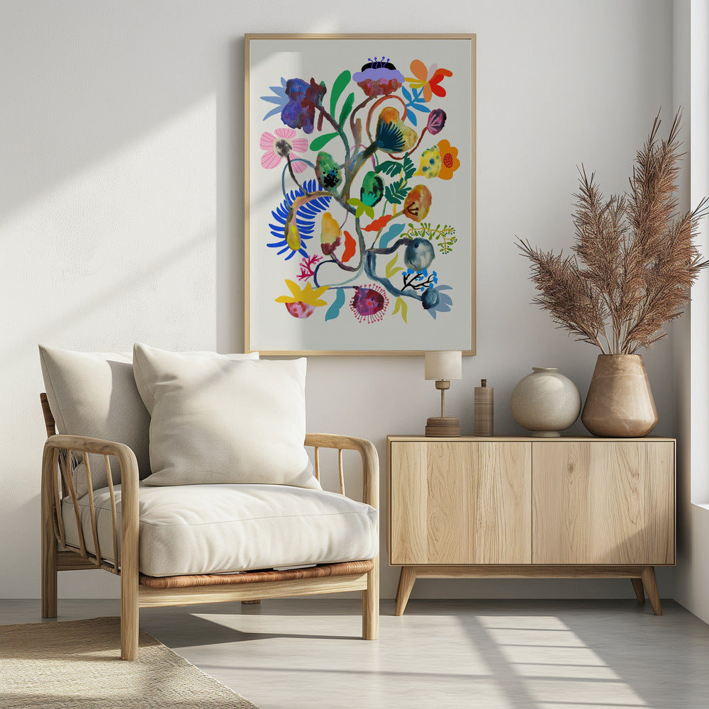 9933x14043 Din 115 Abstrakt Blumen | Poster