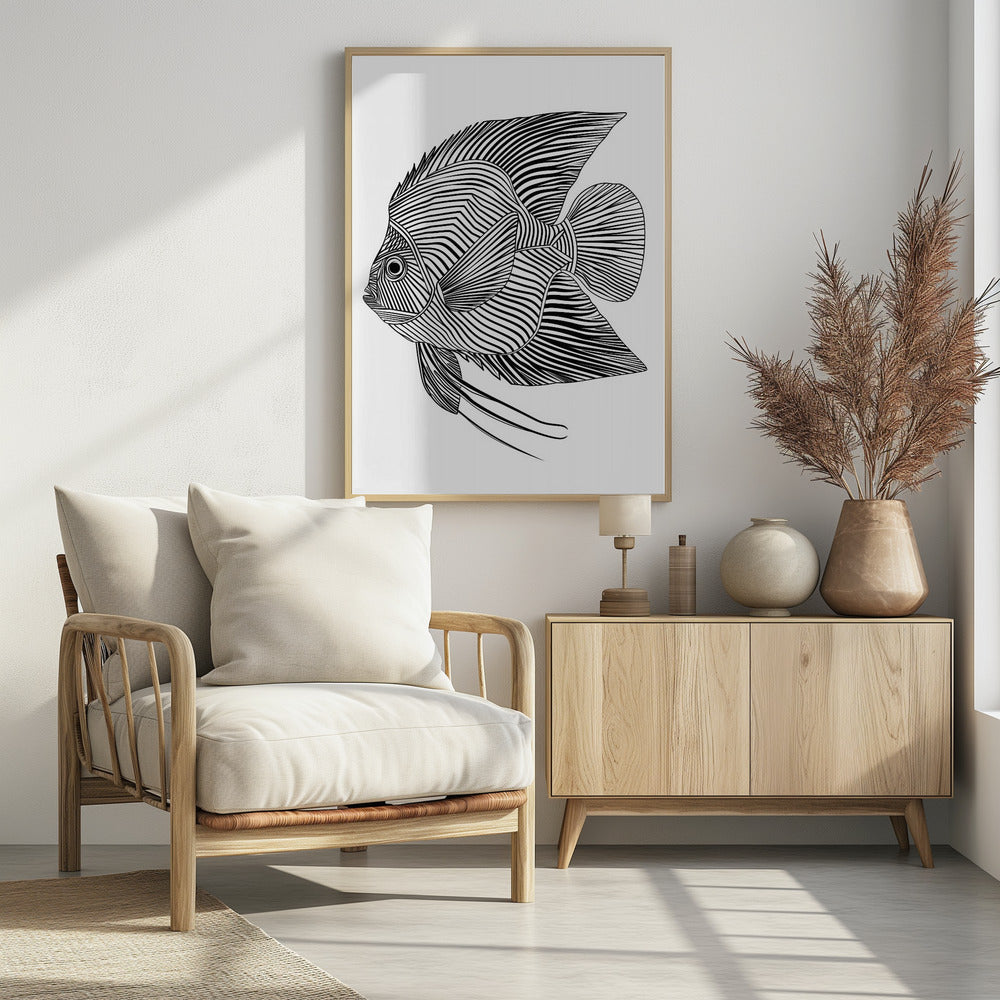 Linienkunst Fisch | Poster