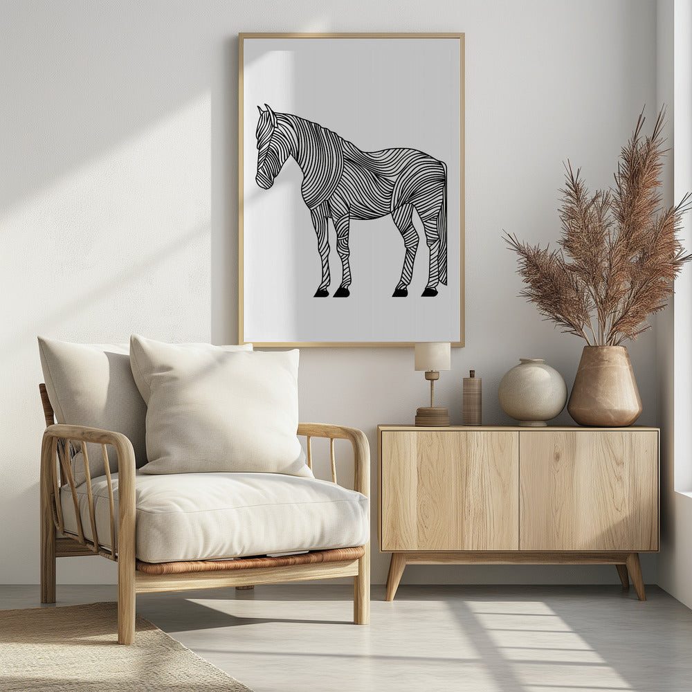 Linienkunst Pferd | Poster