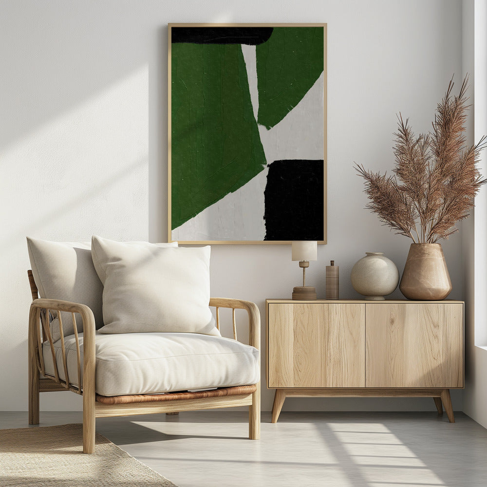 Abstract Green Shapes | Poster