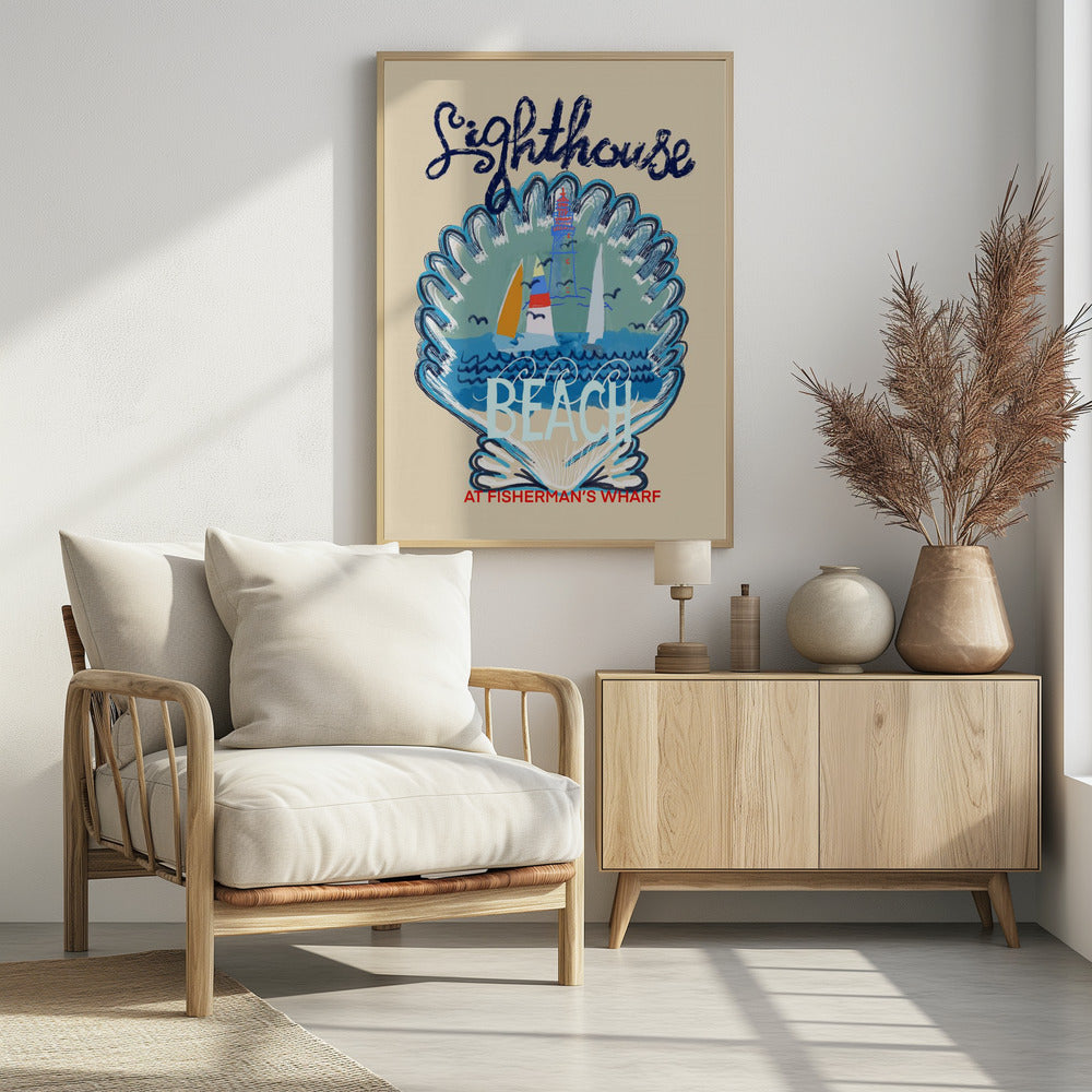 Lighthouse Beach Poster | Poster