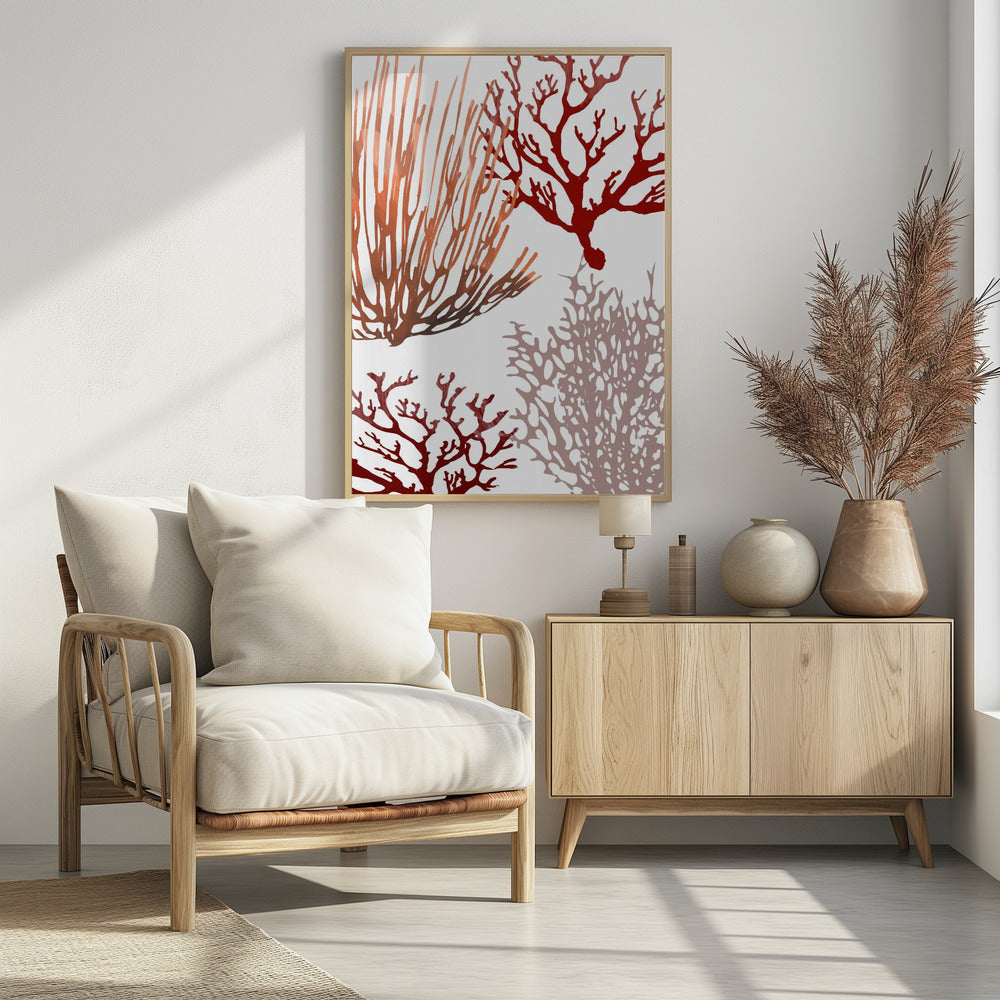 Rosa und rote Meereskoralle | Poster