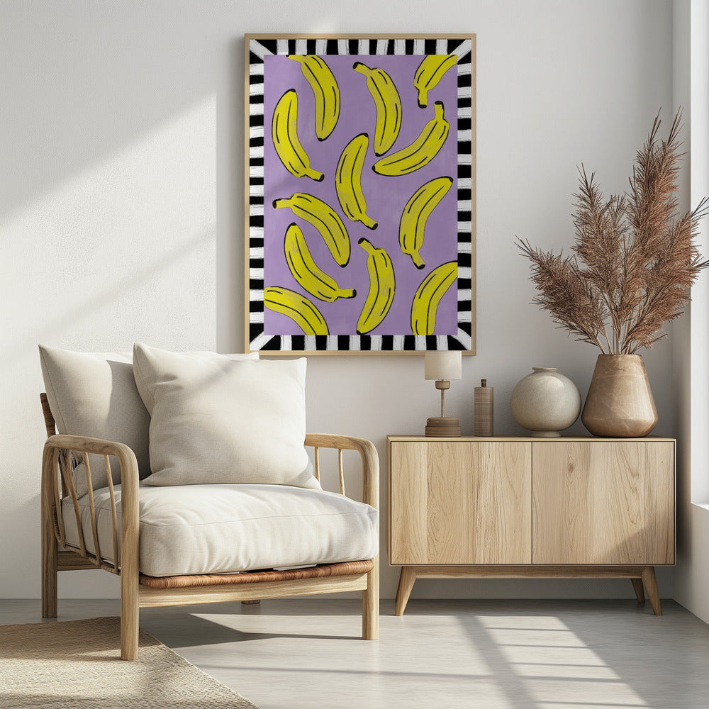 Gelbe Bananen Abstrakt | Poster