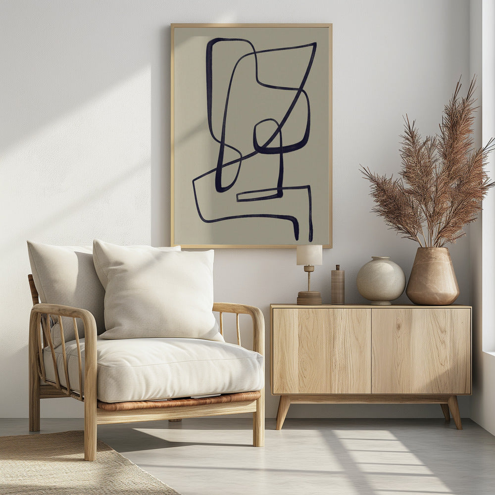 Geschwungener Linientanz | Poster
