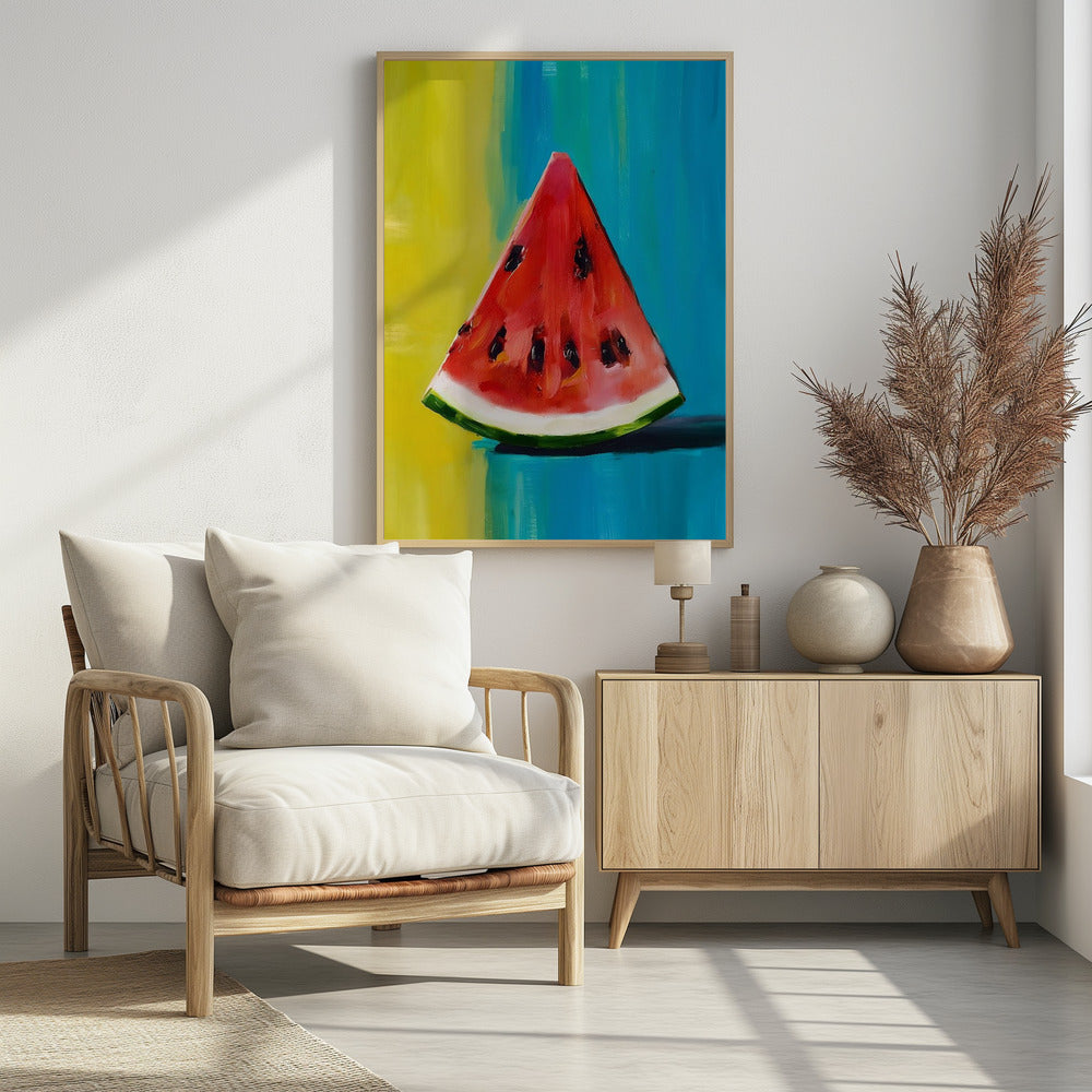 Wassermelonenscheibe | Poster