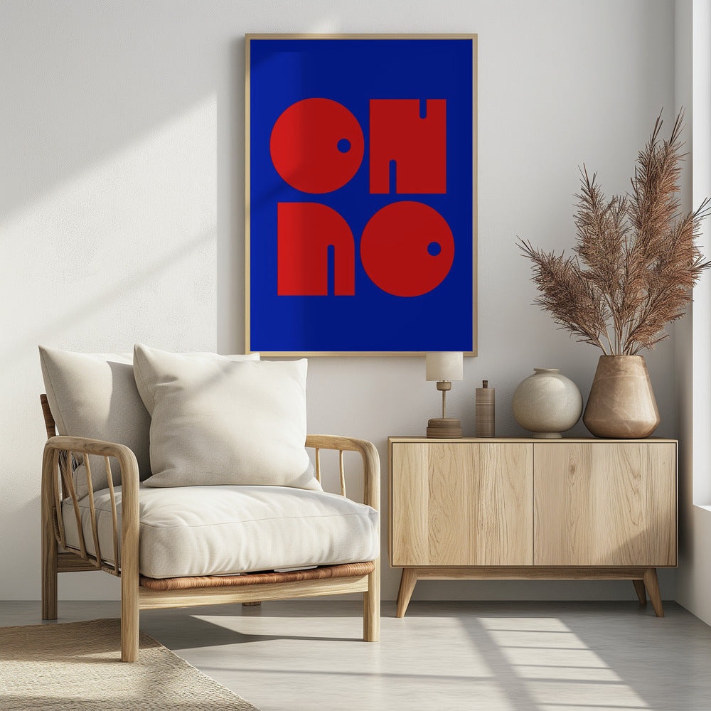 Bold Letters, Blue Background | Poster