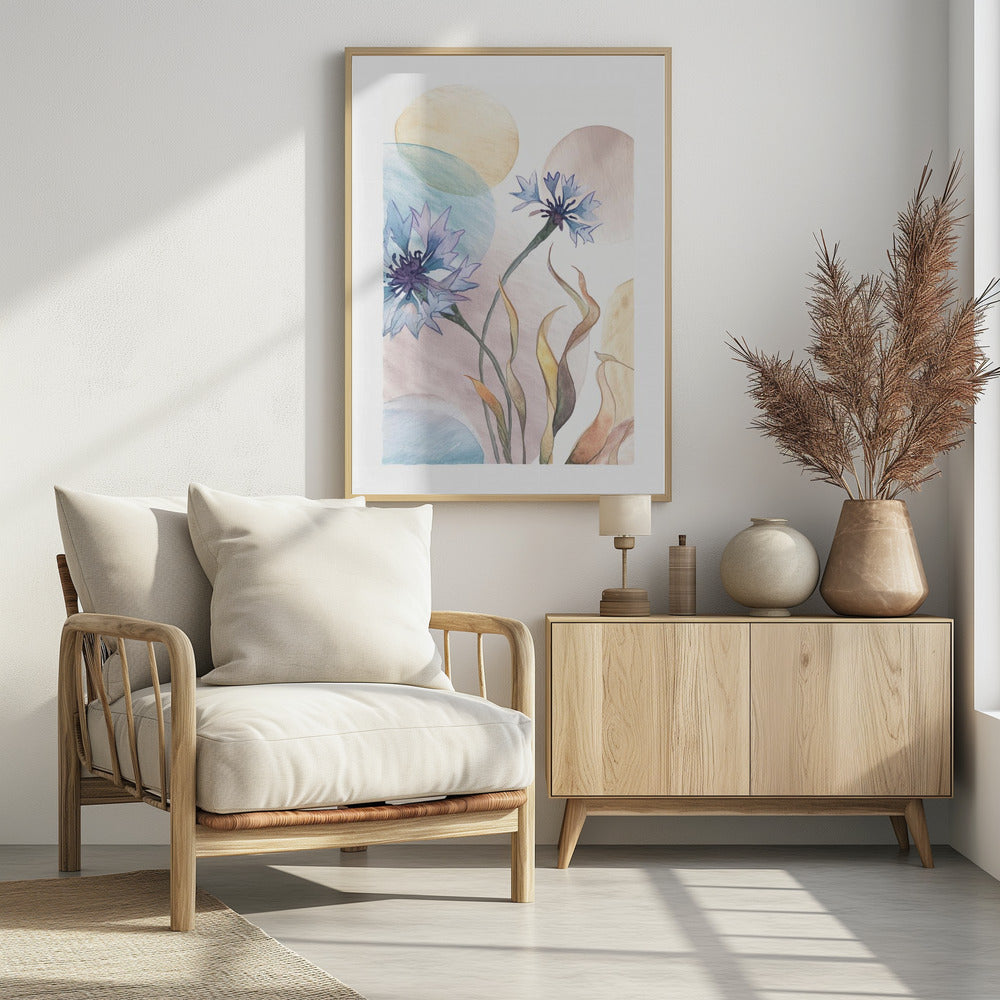 Aquarell Kornblumen | Poster