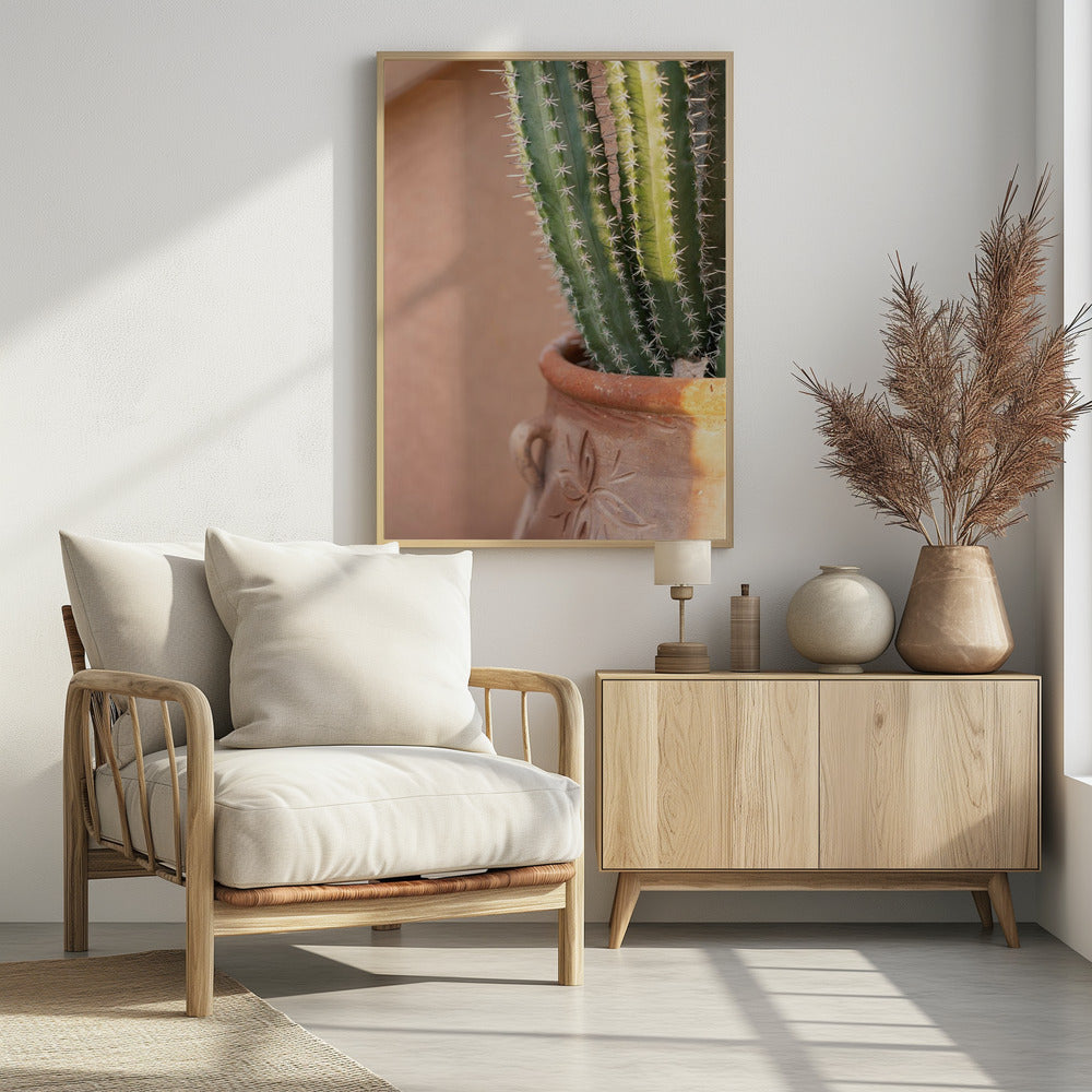 Grün auf Orange | Marrakesch Reisefotografie | Poster