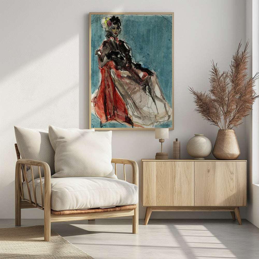 Elegante Pose eines Frauenporträts | Poster