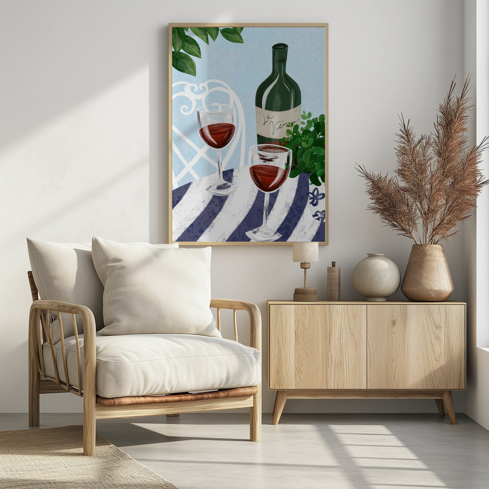 Rotwein unterm Baum | Poster