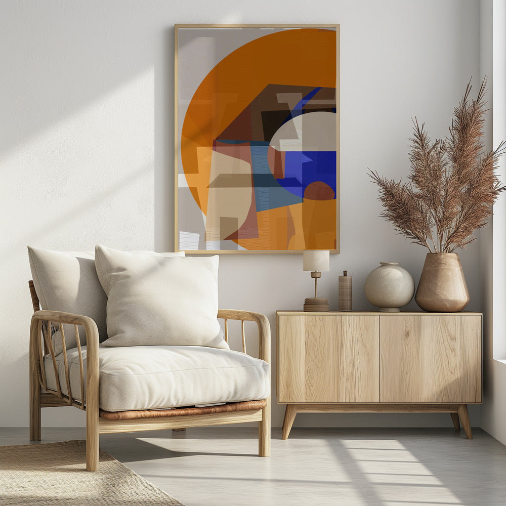Orange Blau Gewebt 4 | Poster