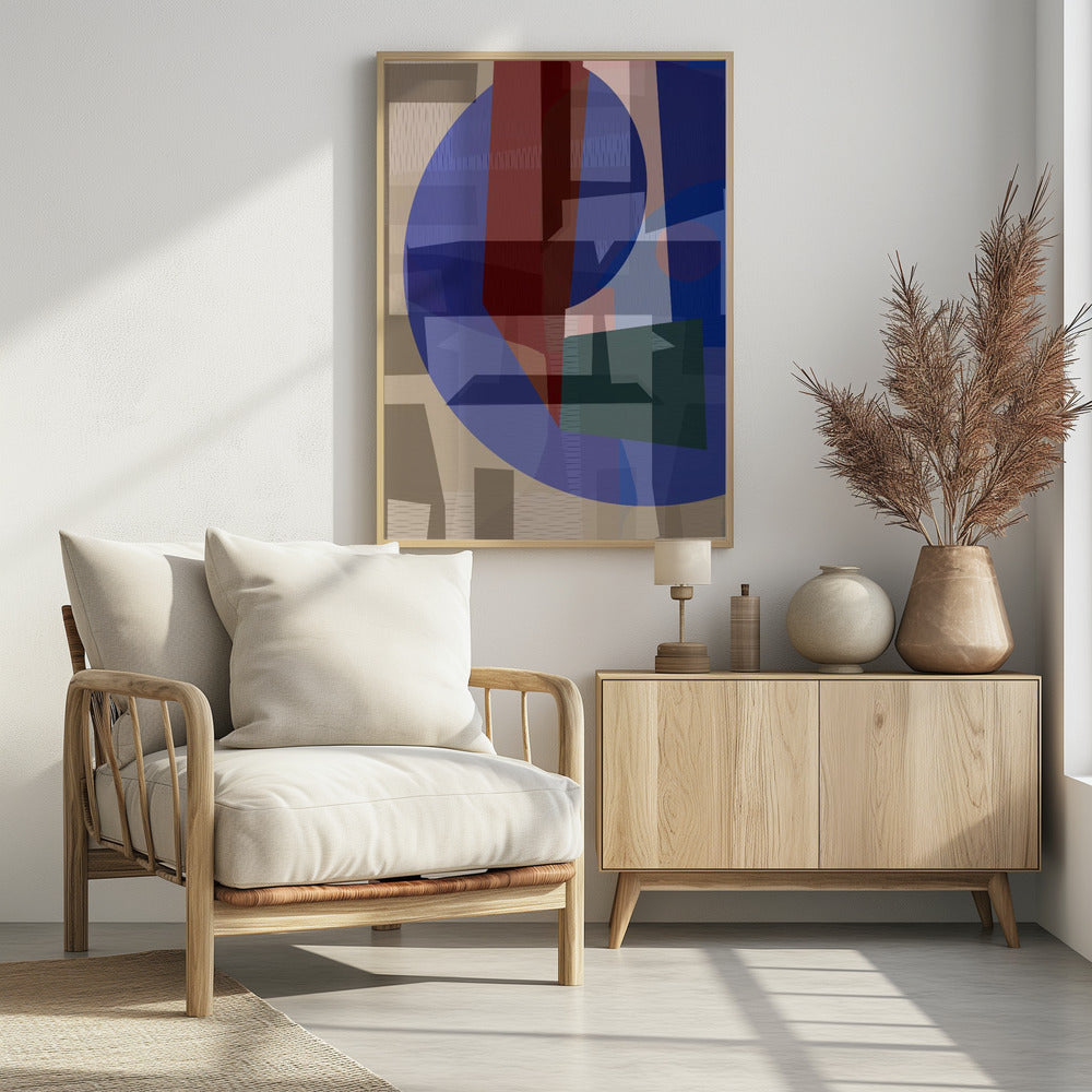 Braun Blau Gewebt 5 | Poster