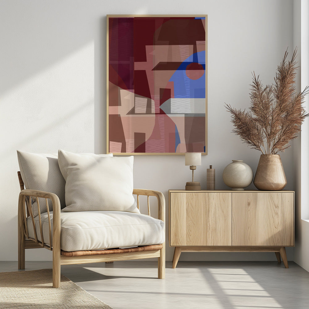 Braun Blau Gewebt 6 | Poster