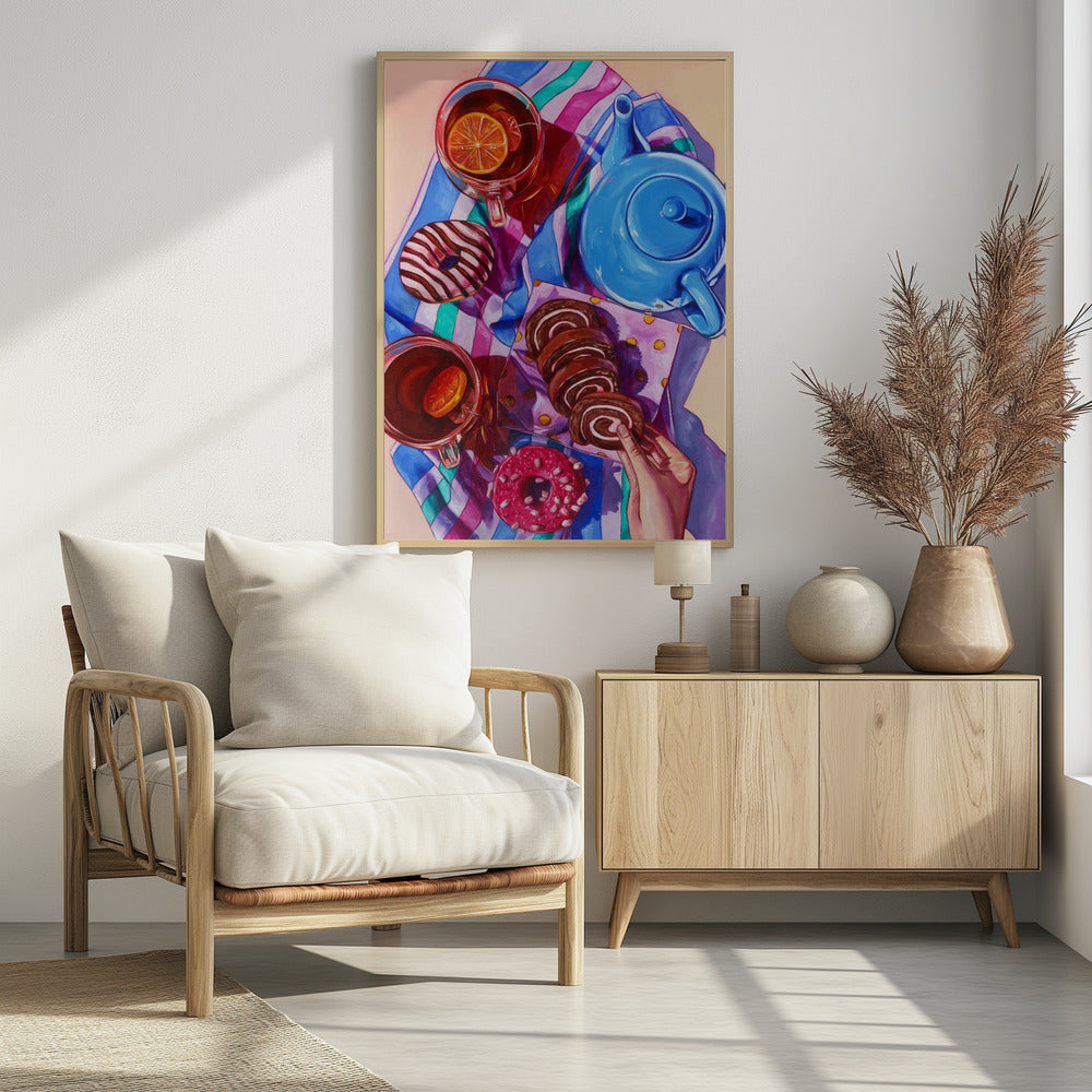 Heißer Tee und Pink | Poster