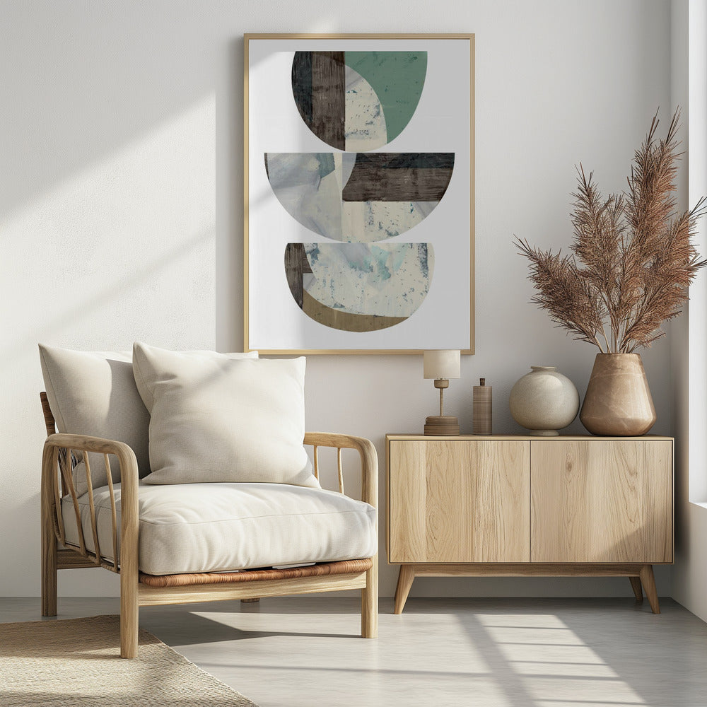 Blaue Halbkreise 1 | Poster