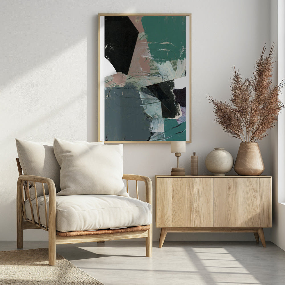 Blau Schwarz Neutral Weiß 3 | Poster