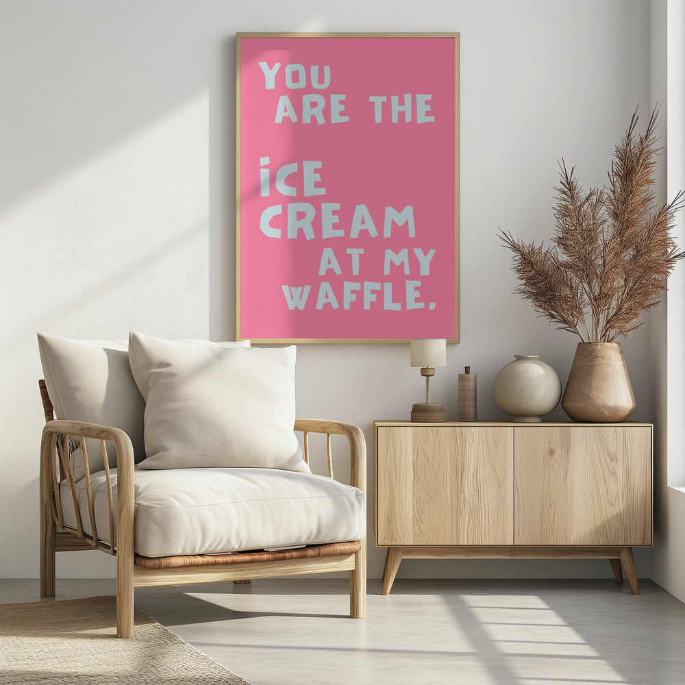 Eiscreme an meiner Waffel | Poster