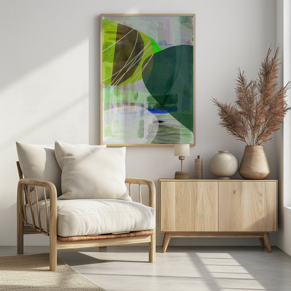 Abstract Green Shapes 2 | Poster