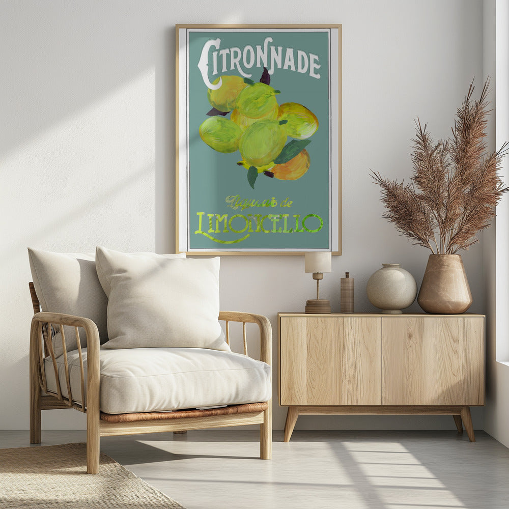 Citronnade Limoncello On Blue | Poster