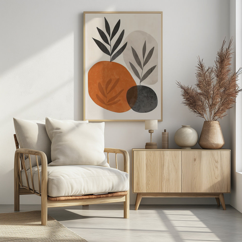 Gemalte Formen und Pflanzen 3 | Poster