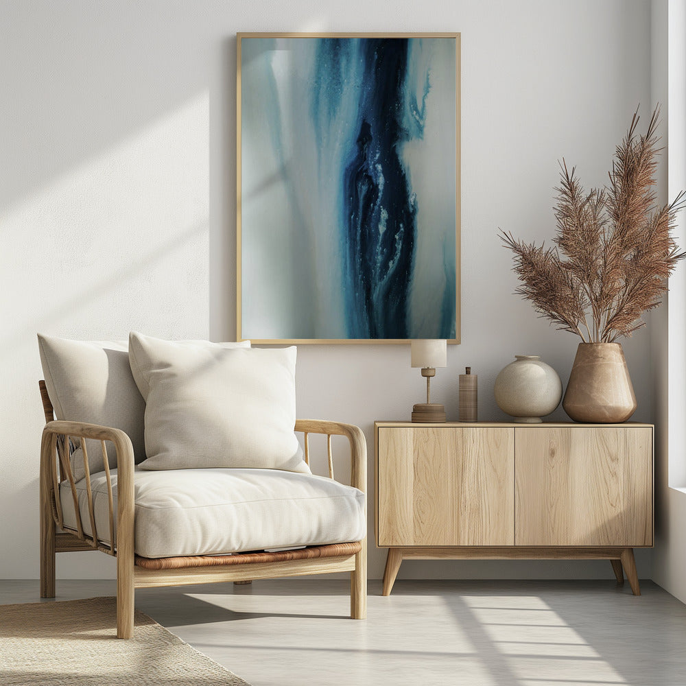 Fließend - Tiefblau | Poster