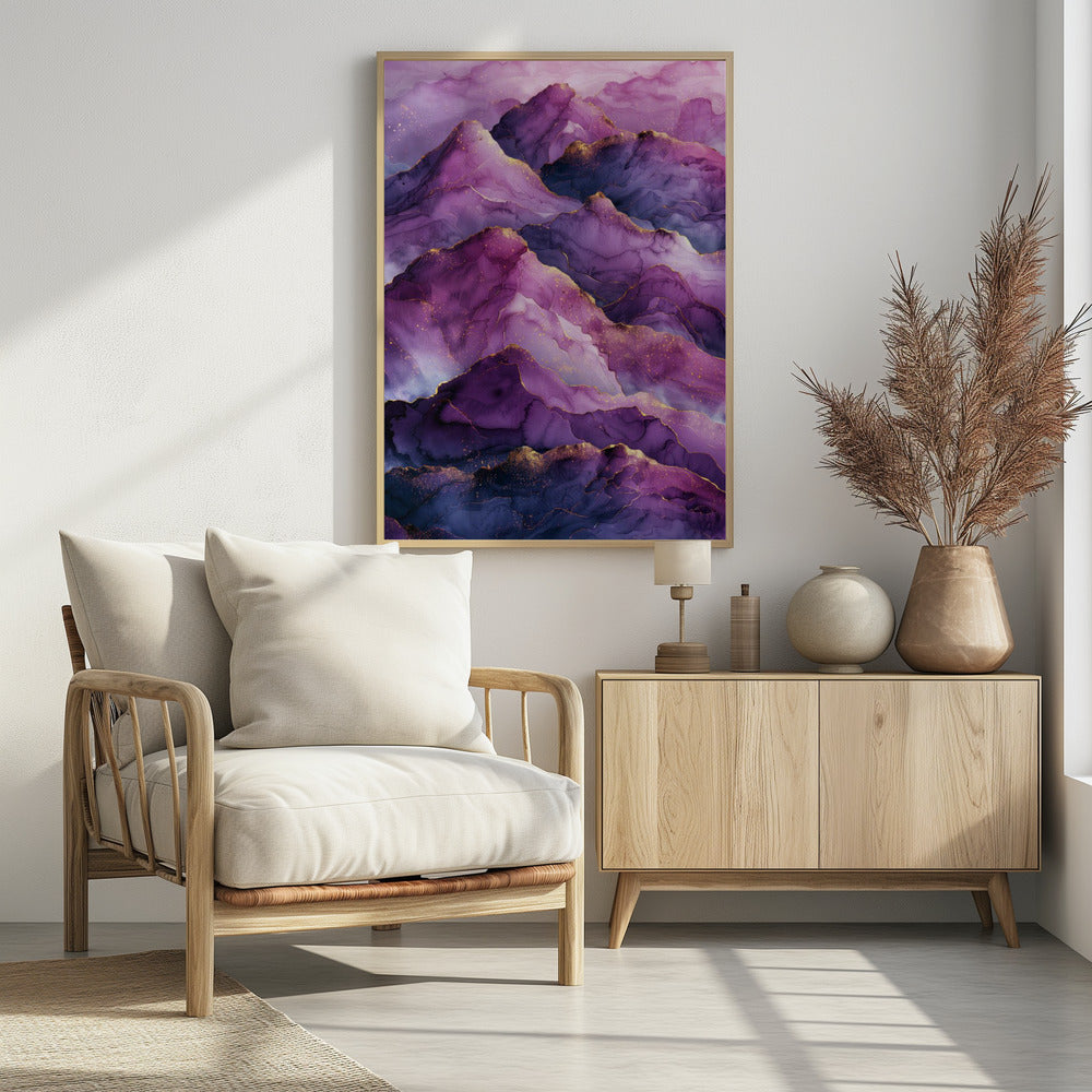 Magische Amethyst-Landschaftsgrafik (8) | Poster