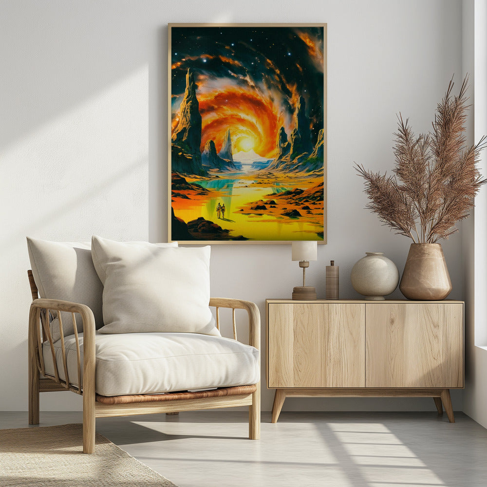 Romantischer Weltraumspaziergang | Poster