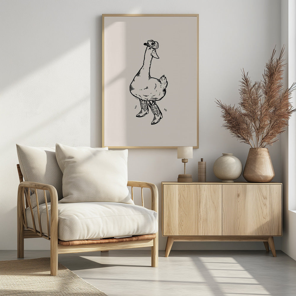 Ente in Westernstiefeln | Poster