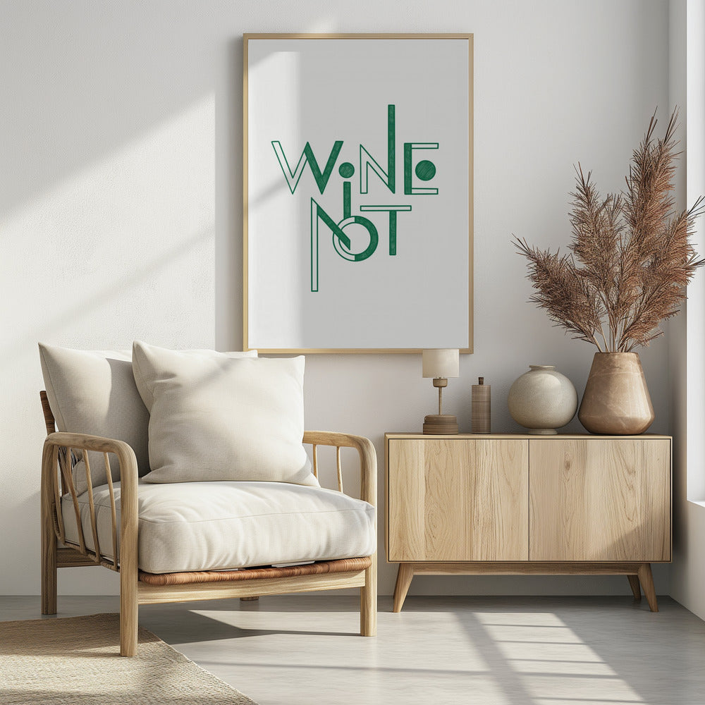 Wein Nicht handgezeichneter Text & Zitat | Poster