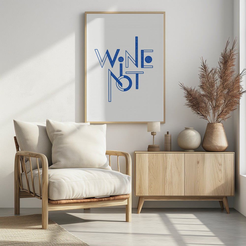 Wein Nicht handgezeichneter Text & Zitat | Poster