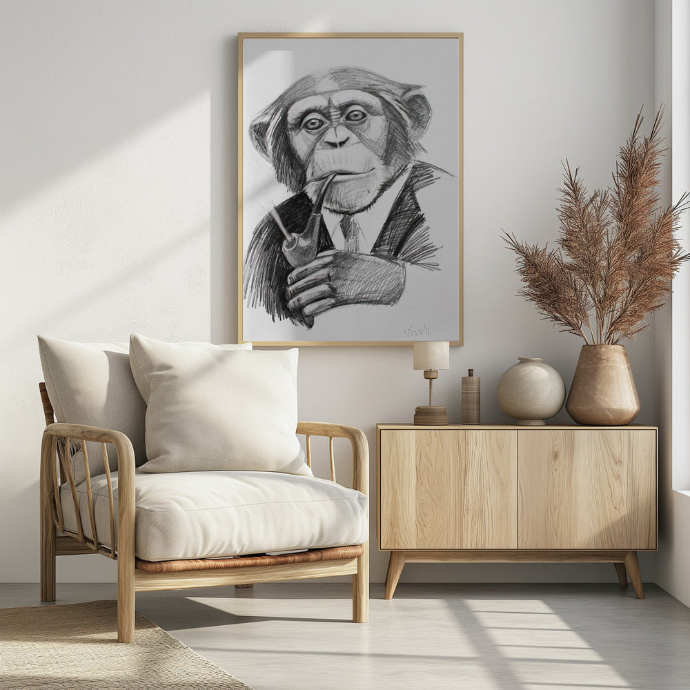 Anspruchsvoller Schimpanse | Poster