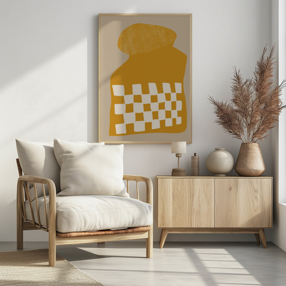 Goldene karierte Form | Poster